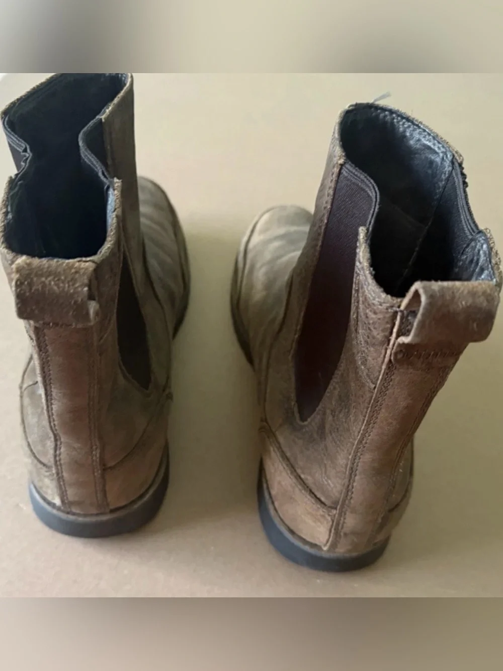 Ugg Herrick Chelsea Boots Mens Brown Leather Rugged Casual Pull On Ankle 11.5